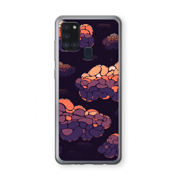 Patroon Wolken: Samsung Galaxy A21s Transparant Hoesje