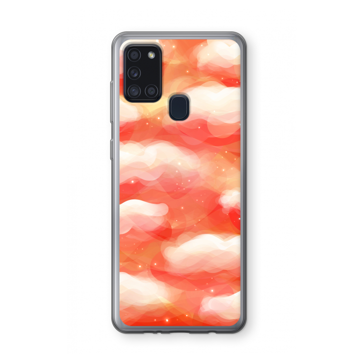 Lichte Wolken: Samsung Galaxy A21s Transparant Hoesje