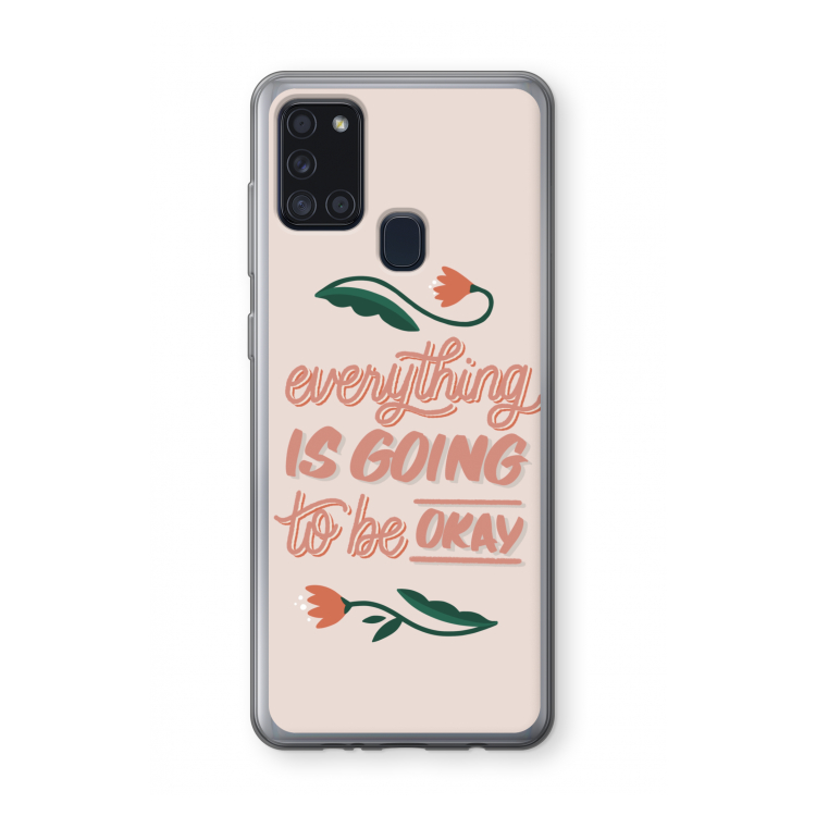Optimistic flower girl: Samsung Galaxy A21s Transparant Hoesje