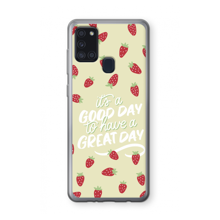 Don't forget to have a great day: Samsung Galaxy A21s Transparant Hoesje