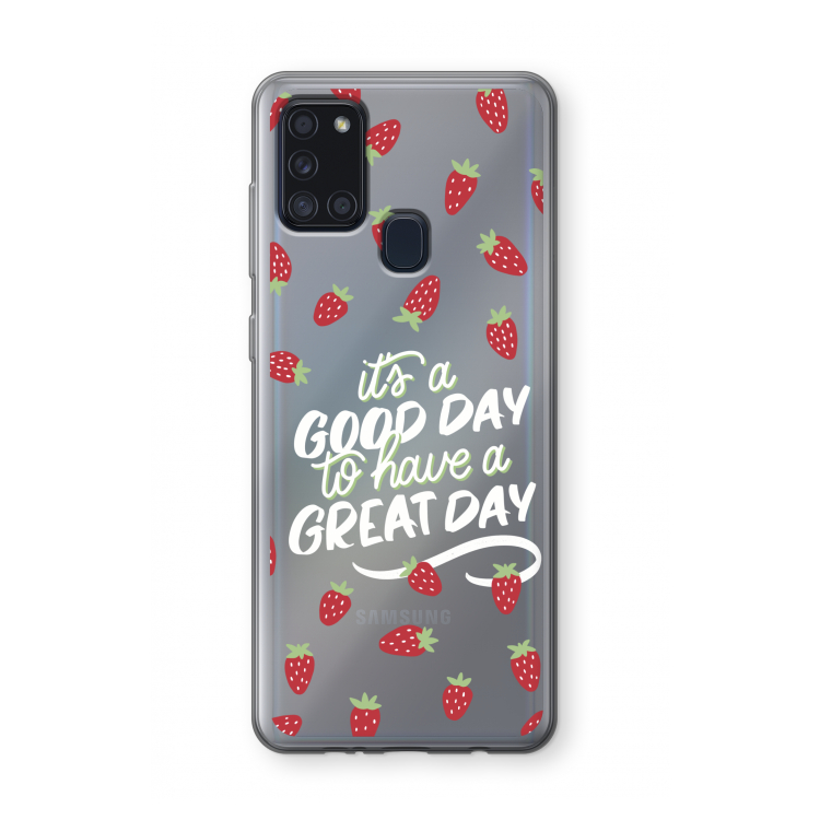 Don't forget to have a great day: Samsung Galaxy A21s Transparant Hoesje