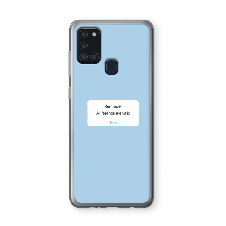 Reminder: Samsung Galaxy A21s Transparant Hoesje