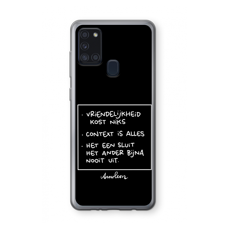 Mijn Motto's: Samsung Galaxy A21s Transparant Hoesje
