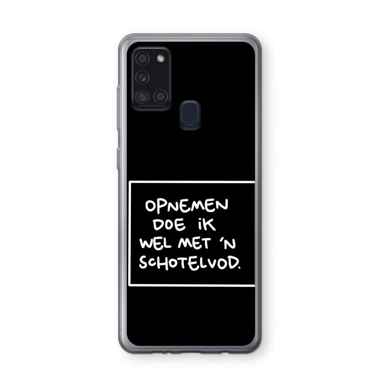 Schotelvod: Samsung Galaxy A21s Transparant Hoesje