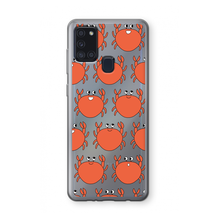 Krab: Samsung Galaxy A21s Transparant Hoesje