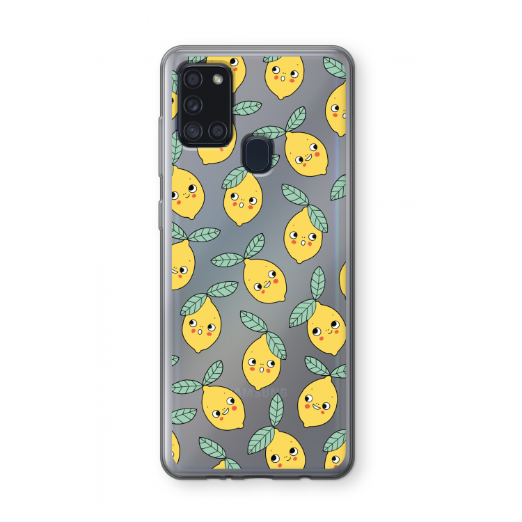 Citroenen: Samsung Galaxy A21s Transparant Hoesje