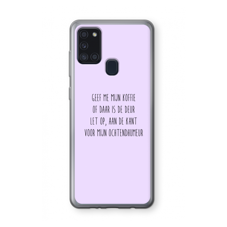 Ochtendhumeur: Samsung Galaxy A21s Transparant Hoesje
