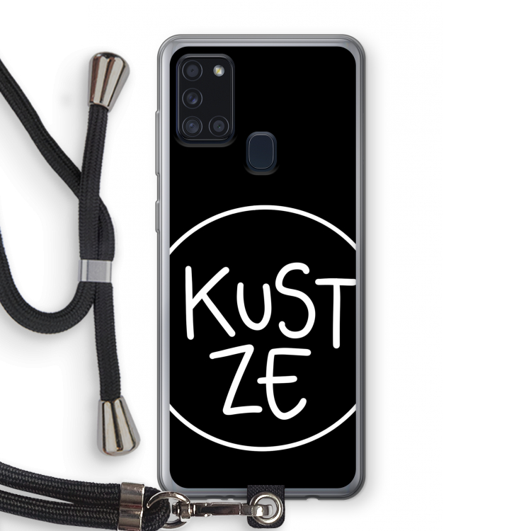 KUST ZE: Samsung Galaxy A21s Transparant Hoesje met koord