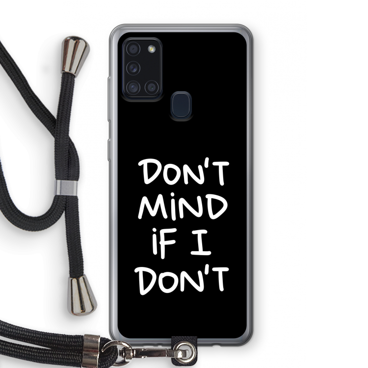 Don't Mind: Samsung Galaxy A21s Transparant Hoesje met koord