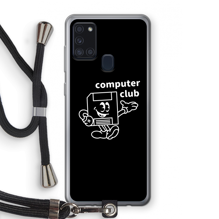 Floppyhead: Samsung Galaxy A21s Transparant Hoesje met koord