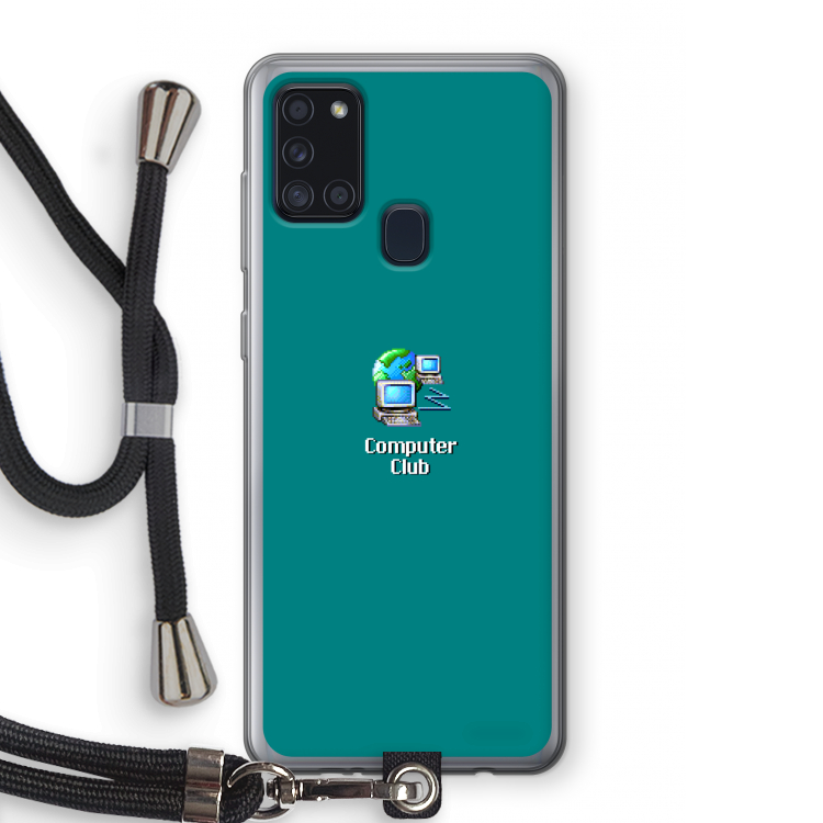 Win98: Samsung Galaxy A21s Transparant Hoesje met koord