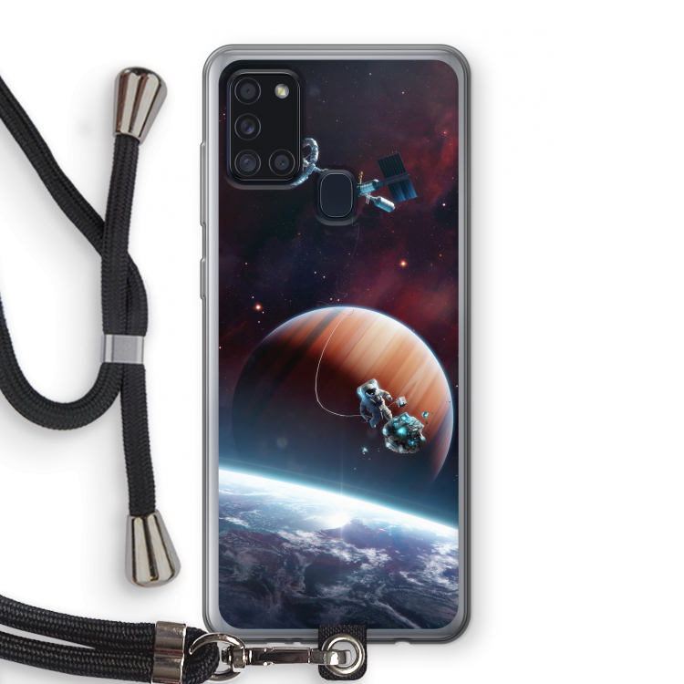 Examiner: Samsung Galaxy A21s Transparant Hoesje met koord
