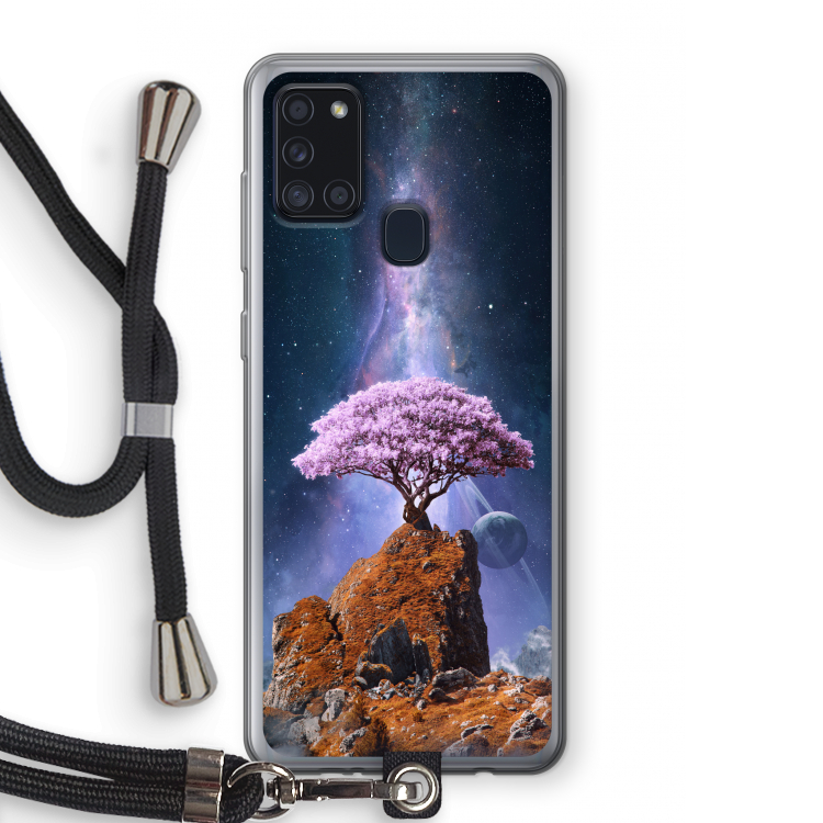 Ambition: Samsung Galaxy A21s Transparant Hoesje met koord