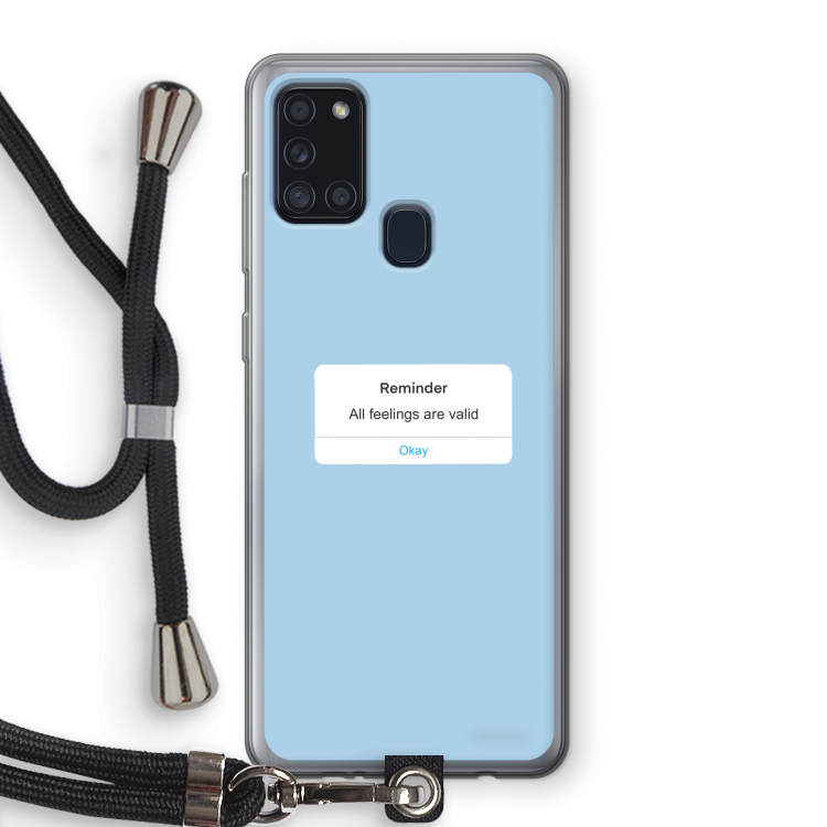 Reminder: Samsung Galaxy A21s Transparant Hoesje met koord