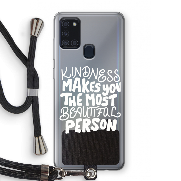 The prettiest: Samsung Galaxy A21s Transparant Hoesje met koord