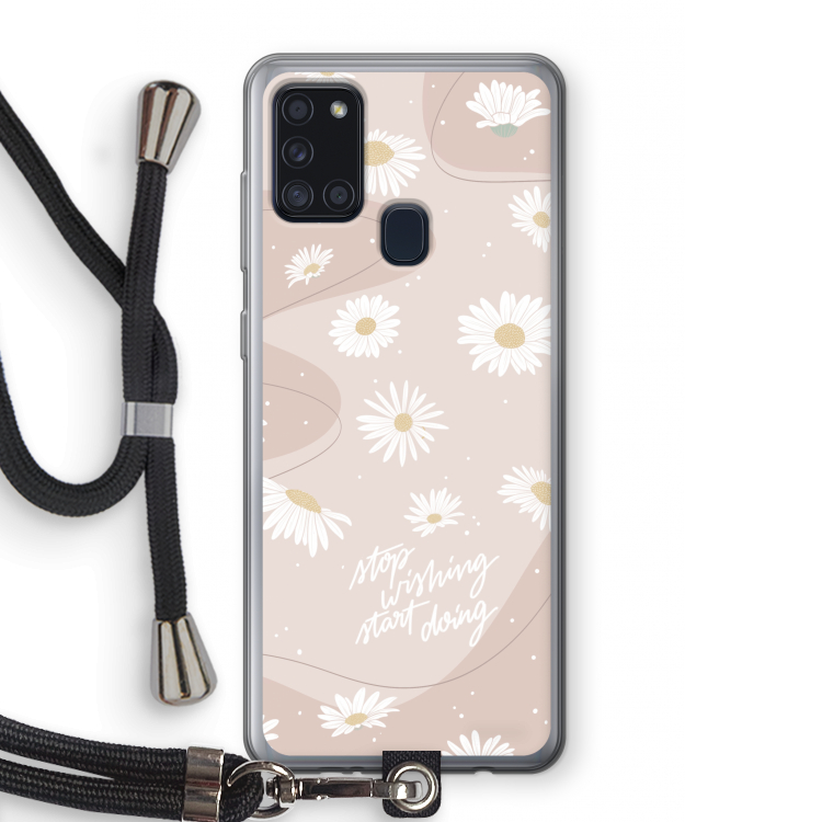 Daydreaming becomes reality: Samsung Galaxy A21s Transparant Hoesje met koord