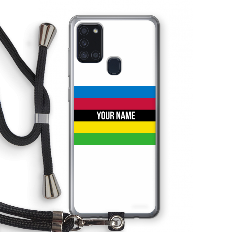 WK Wielrennen: Samsung Galaxy A21s Transparant Hoesje met koord