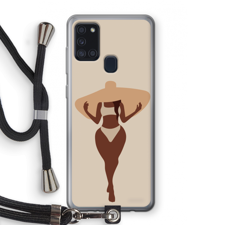 Let's get salty: Samsung Galaxy A21s Transparant Hoesje met koord