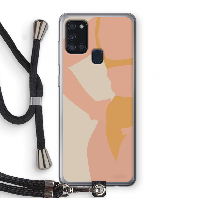 Bikini body: Samsung Galaxy A21s Transparant Hoesje met koord