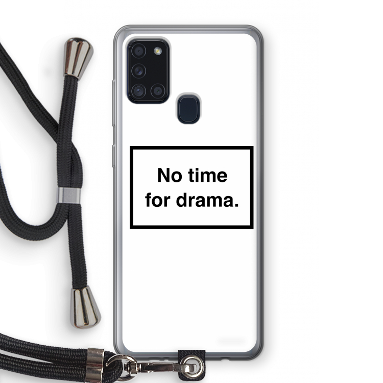No drama: Samsung Galaxy A21s Transparant Hoesje met koord