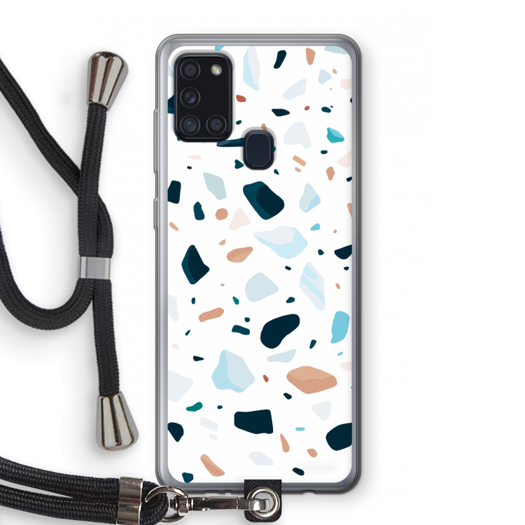 Terrazzo N°13: Samsung Galaxy A21s Transparant Hoesje met koord