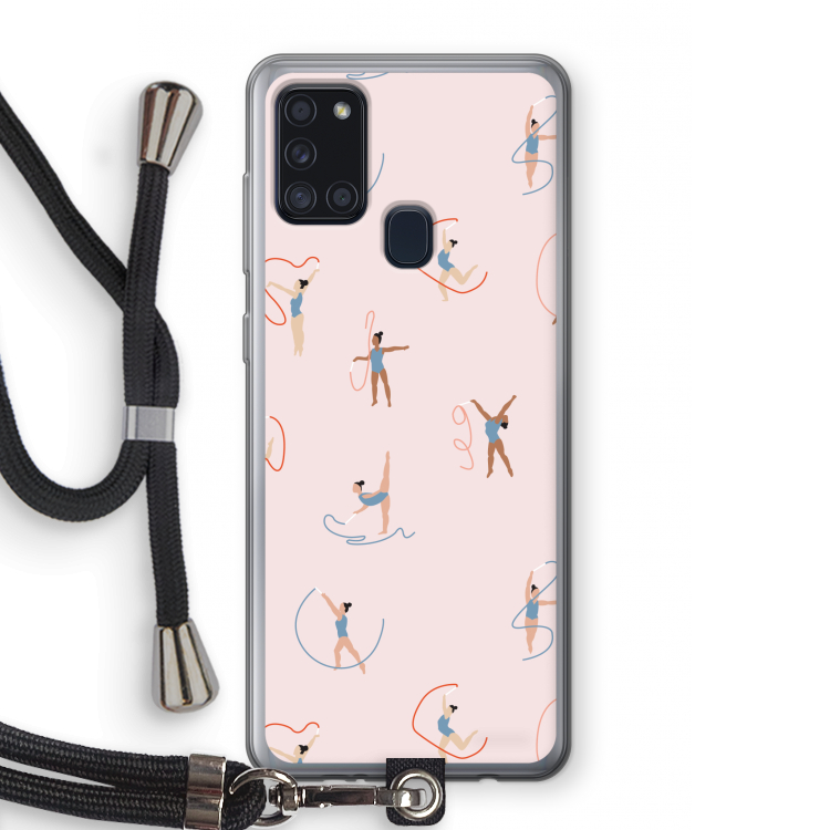 Dancing #3: Samsung Galaxy A21s Transparant Hoesje met koord