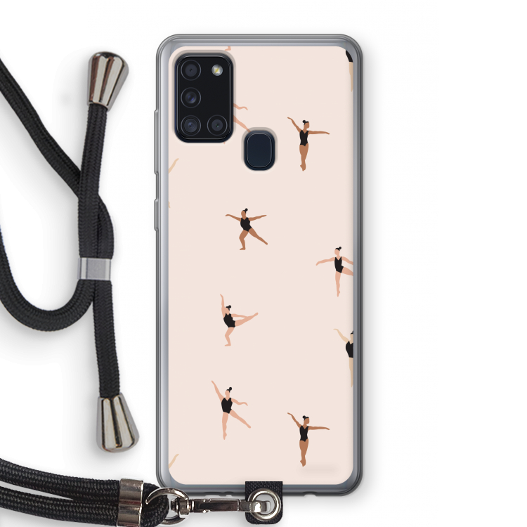 Dancing #1: Samsung Galaxy A21s Transparant Hoesje met koord