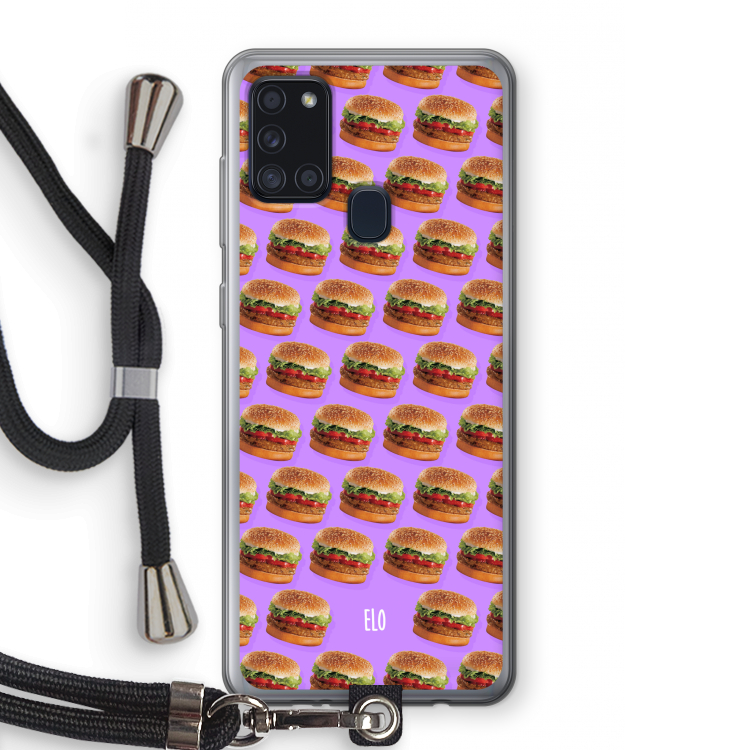 Giants: Samsung Galaxy A21s Transparant Hoesje met koord