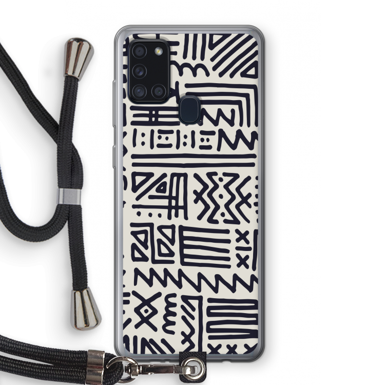 Marrakech print: Samsung Galaxy A21s Transparant Hoesje met koord