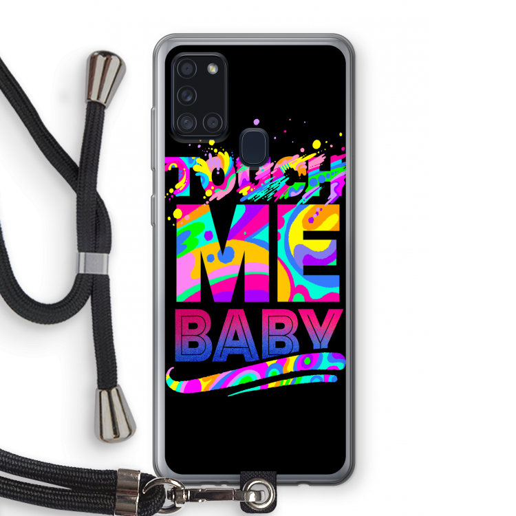 Touch Me: Samsung Galaxy A21s Transparant Hoesje met koord