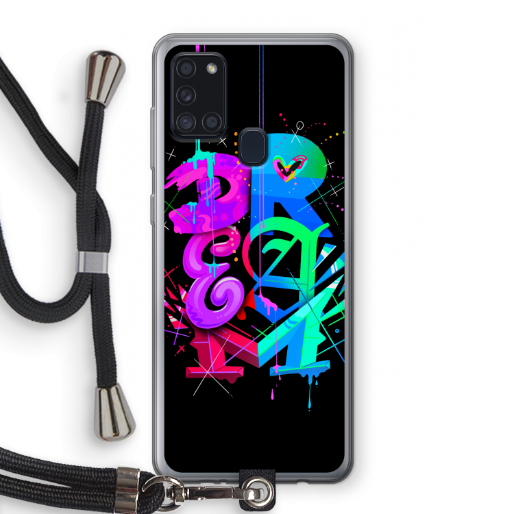 Dream: Samsung Galaxy A21s Transparant Hoesje met koord
