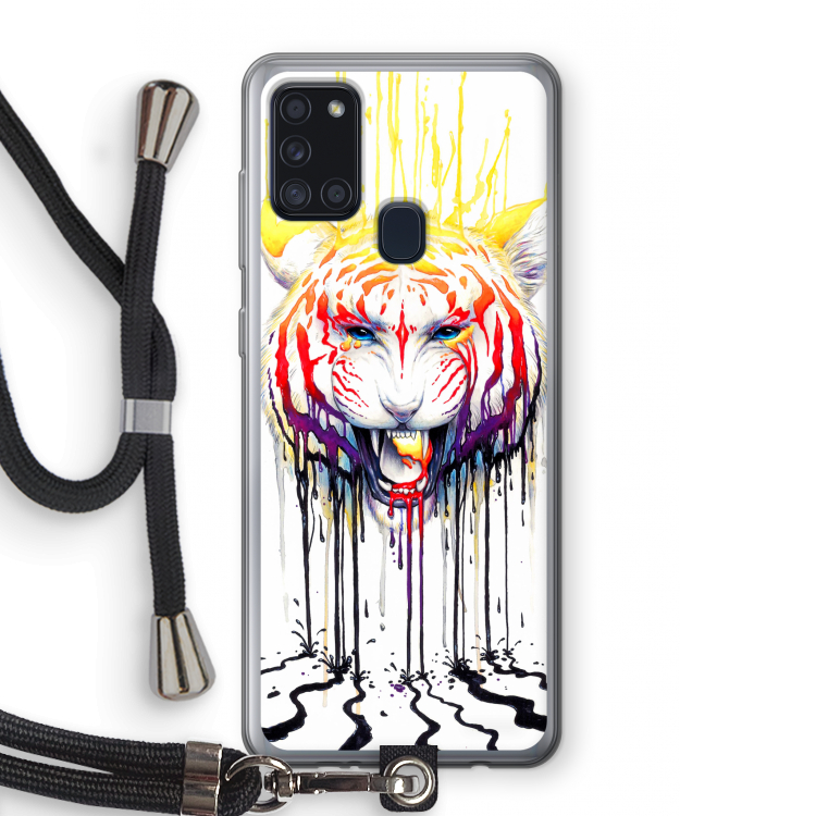 Fading: Samsung Galaxy A21s Transparant Hoesje met koord
