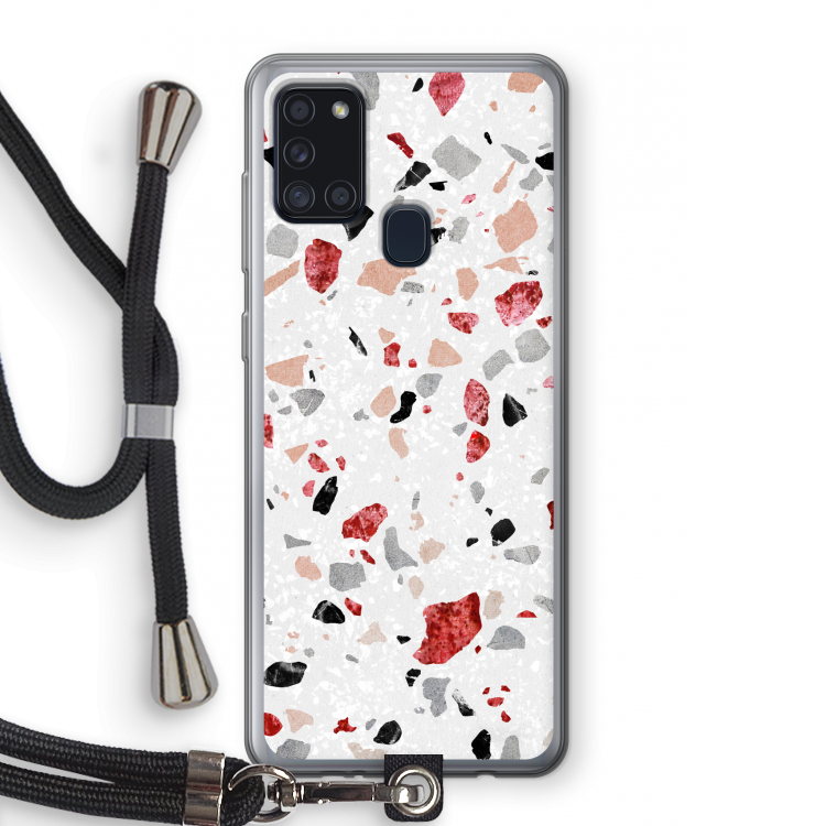 Terrazzo N°12: Samsung Galaxy A21s Transparant Hoesje met koord