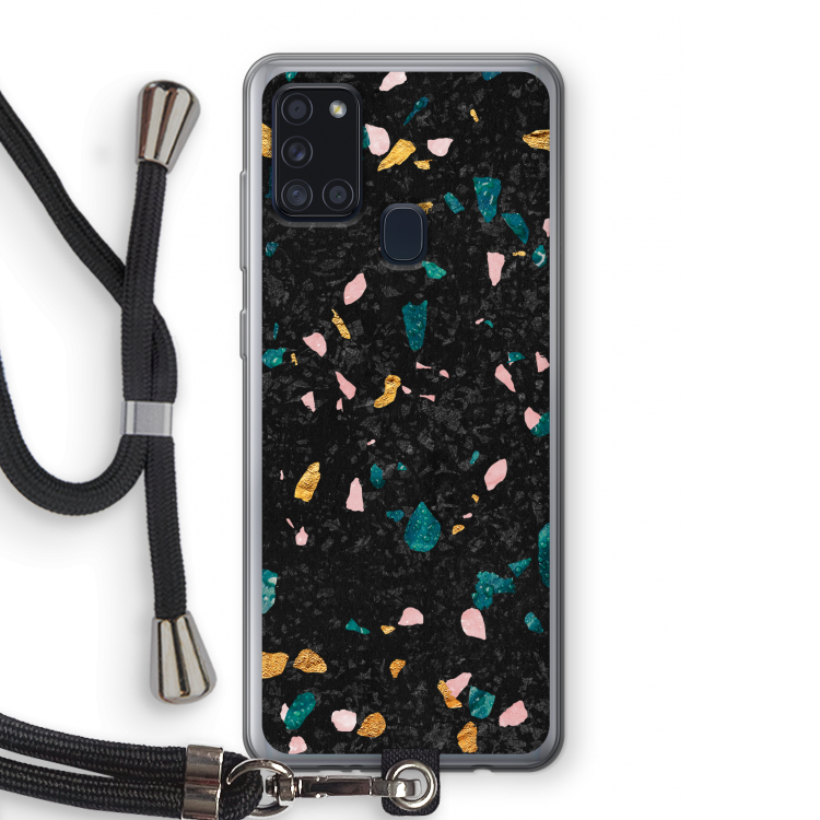 Terrazzo N°10: Samsung Galaxy A21s Transparant Hoesje met koord
