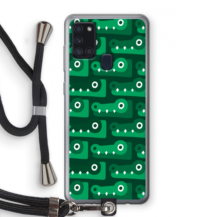 Crocs: Samsung Galaxy A21s Transparant Hoesje met koord