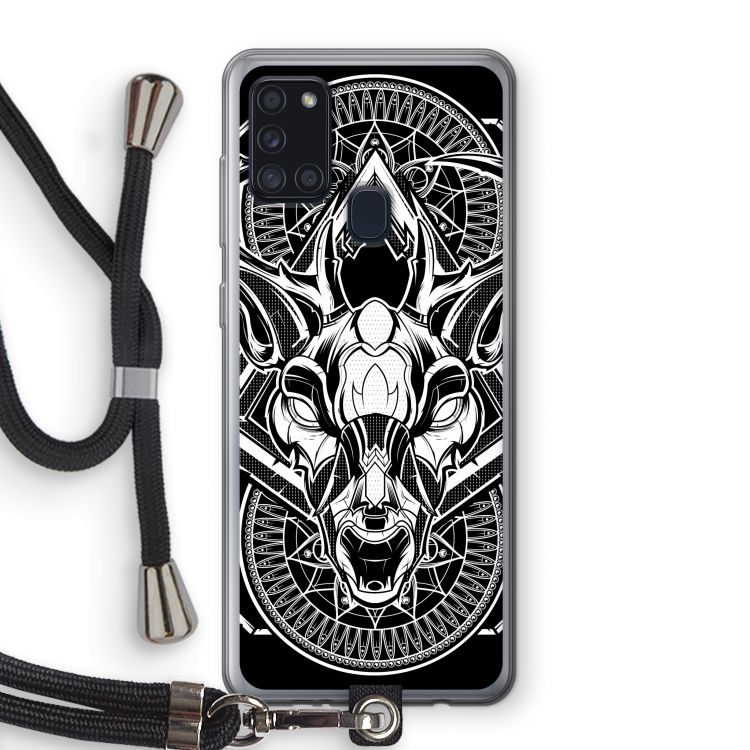 Oh Deer: Samsung Galaxy A21s Transparant Hoesje met koord