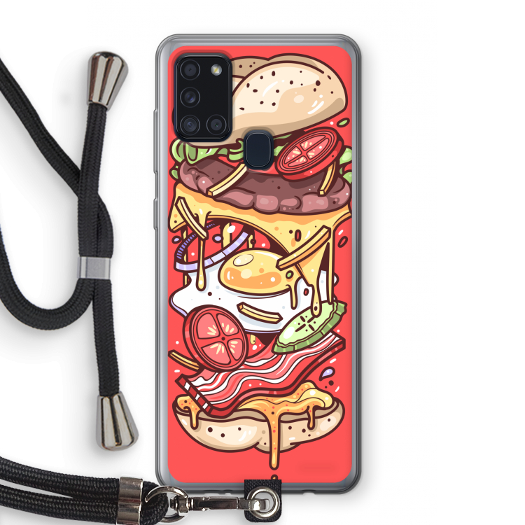 Diet Coke Please: Samsung Galaxy A21s Transparant Hoesje met koord