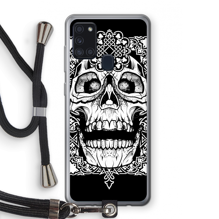 Seek & Destroy: Samsung Galaxy A21s Transparant Hoesje met koord