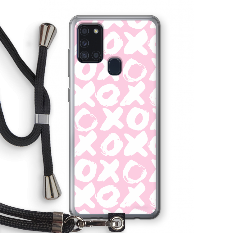 XOXO: Samsung Galaxy A21s Transparant Hoesje met koord
