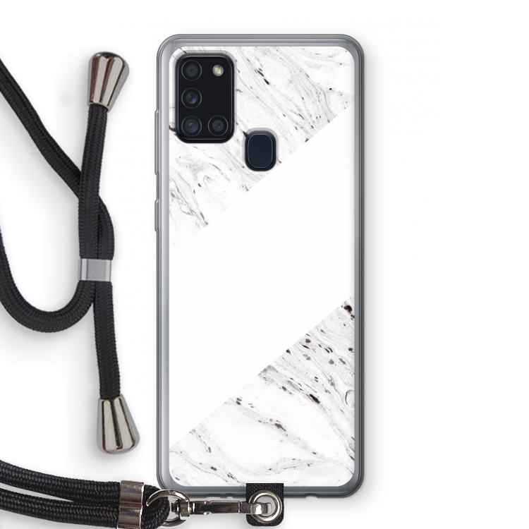 Biggest stripe: Samsung Galaxy A21s Transparant Hoesje met koord
