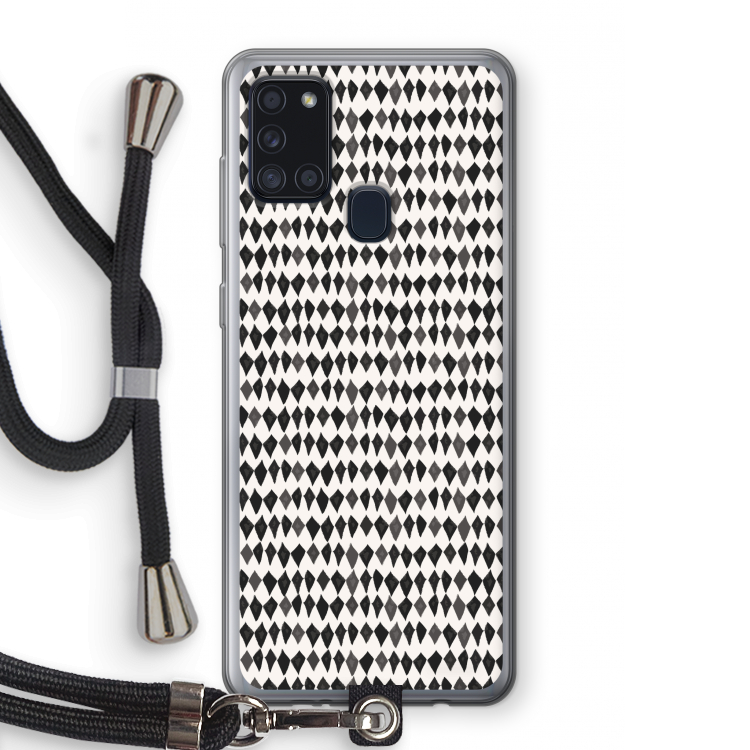 Crazy shapes: Samsung Galaxy A21s Transparant Hoesje met koord