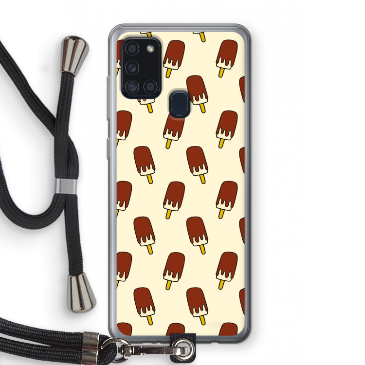 Yummy: Samsung Galaxy A21s Transparant Hoesje met koord
