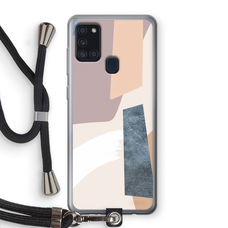 Luca: Samsung Galaxy A21s Transparant Hoesje met koord