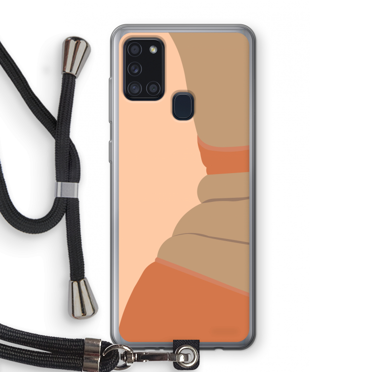 Bikini: Samsung Galaxy A21s Transparant Hoesje met koord