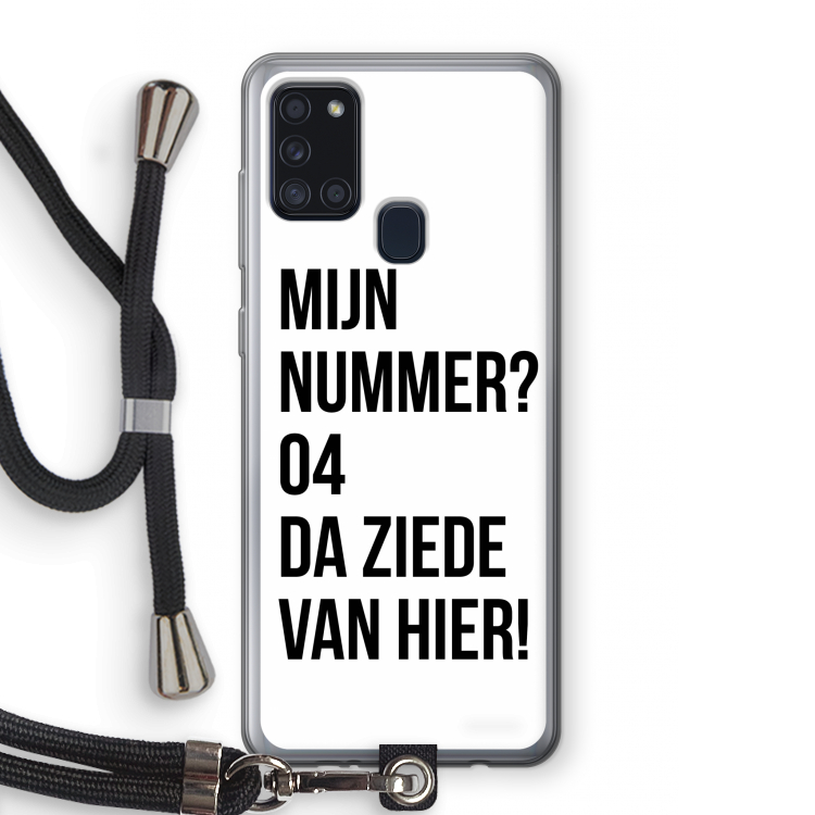 Da ziede van hier: Samsung Galaxy A21s Transparant Hoesje met koord