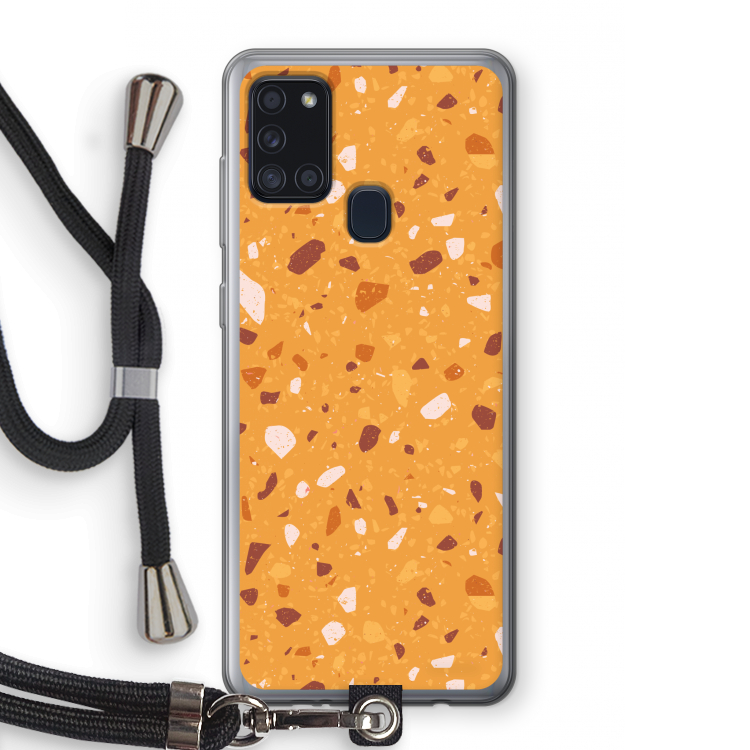 Terrazzo N°24: Samsung Galaxy A21s Transparant Hoesje met koord