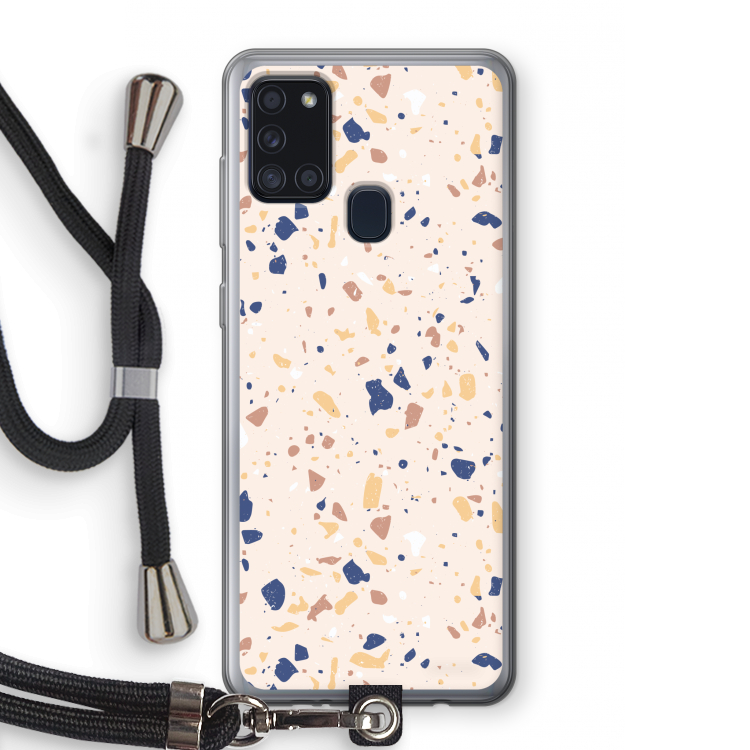 Terrazzo N°23: Samsung Galaxy A21s Transparant Hoesje met koord