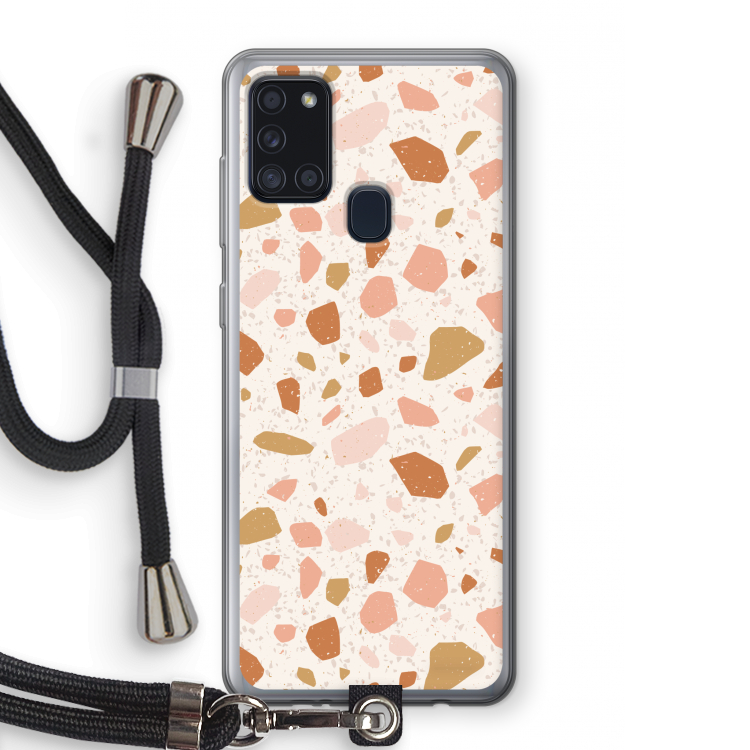 Terrazzo N°18: Samsung Galaxy A21s Transparant Hoesje met koord