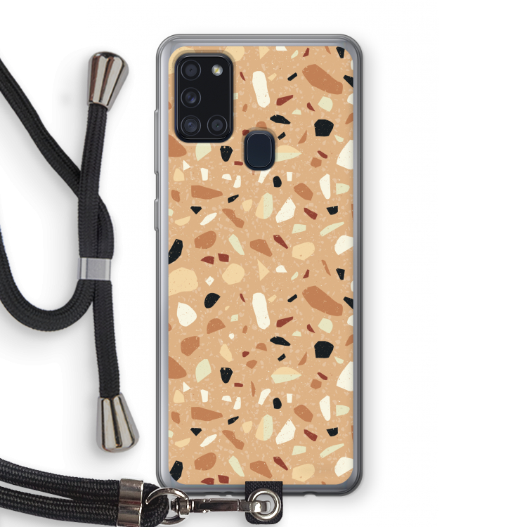 Terrazzo N°17: Samsung Galaxy A21s Transparant Hoesje met koord