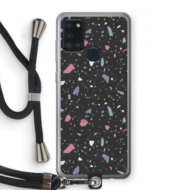 Terrazzo N°16: Samsung Galaxy A21s Transparant Hoesje met koord
